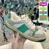 2024 Moda Vintage Screener Designer Casual Scarpe sporche con scatola Classic Leather Web Butter Sneaker beige bianco ebano verde gg''sneak XiULce