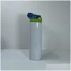 Bottiglie d'acqua Magazzino locale 20Oz Sublimazione Dritto Bicchiere per bambini Bottiglia per bambini Sippy Cup Vuoto bianco in acciaio inossidabile Vuoto Insa Dhmp5