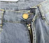 Men's Jeans Hommes bleu déchiré trous jean côté rayé maigre droit mince élastique Denim Fit jean mâle mode pantalons longs Jeans234j x0914 x0911