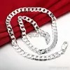 Pendant Necklaces YHAMNI 925 Silver Vintage Chain Necklace Men Jewelry 8mm Fashion Statement Necklace Full Side Necklace YN034 x0913