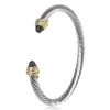 Designer DY Bracelet Luxe Top Câble Twist Ouverture 5MM Bracelet Accessoires Bijoux haut de gamme Haute qualité Mode Romantique Cadeau de la Saint-Valentin