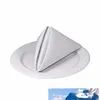 12PC COTTON RESTAURANT DINNER CLOTH LINEN WHITE 50x50cm EL NEW NAPKINS Wedding el Bouquet Party Decoration212s