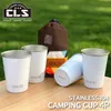 Juego de tazas de acero inoxidable 304 para barbacoa de picnic para acampar al aire libre