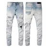 Erkekler Kot Mens Tasarımcı Kot Part Yıldız Yüksek Elastics Sıkıntılı Yırtıcı Yırtık İnce Fit Motosiklet Biker Denim Erkekler Moda Siyah Pantolon 2022 Yüksek Q237R X0914