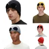 2023 Diseñador de moda Dos lentes Gafas Gafas Gorros Hombres Sombreros de punto Gorros de calavera Mujeres al aire libre Uniesex Gorro de invierno Negro Gris Bonnet