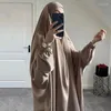 Ubranie etniczne Ramadan Eid z kapturem abaya kobiety modlitwa odzież muzułmanin jilbab luźna długa sukienka Abayas Dubai Turcja Islamskie ubrania