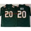 NCAA Miami Hurricanes Football Jersey 5 Andre Johnson 15 Brad Kaaya 20 Ed Reed 26 Sean Taylor Jersey S-XXL