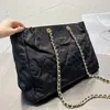Tote bag designer handbag with inverted triangle flip closure canvas brand shoulder bag wallet outdoor shopping bag black