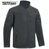 Men's Jackets TACVASEN Winter Tactical Fleece Jacket Mens Zipper Pockets Jacket Thermal Warm Security Full Zip Fishing Work Coats Outwear Tops 230914