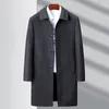 Men's Trench Coats Highend business coat middleaged and old men spring autumn father trench long 230914