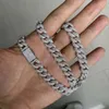 Holycome изысканные ювелирные изделия в стиле хип-хоп Sier Iced Out кубинская цепочка ожерелье позолоченная кубинская цепочка из муассанита