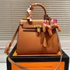 7a yüksek kaliteli kadın omuz çantaları tasarımcı çanta bayan gerçek deri tote eğik çapraz platin taşınabilir 25cm prenses çanta çapraz çanta pikotin çantası