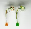 Elbow piece of glass bongs accessories Glass Smoking Pipes colorful multi-colors Hand Pipes Spoon glass Pipe