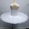 Palco desgaste ballet tutu vestido para meninas crianças mulheres profissional lago cisne trajes dança branca panqueca tutus princesa com aro