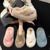 Thick bottom fur household cotton slippers women blue pink white blue black outdoor scuffs winter color 6