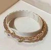 2023 Luxury quality charm punk band bangle with diamond nature shell malachite in 18k rose gold plated have box stamp PS4477A