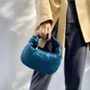 Satchel Handbag Totes Bvs Designer Jodies Women Bags Knitting Knotted Original Y Large Winter Dumpling Leather Womens Shoulder Out C8O9