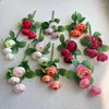 Декоративные цветы с 3 головками, имитация роз, искусственный букет, вечерние, свадебные украшения для дома, композиция с реквизитом для фотосъемки