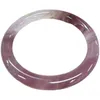 Bracciale rigido in giada viola naturale Braccialetti rotondi intagliati a mano in pietra di giada cinese Hetian