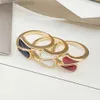 24ss Bulgaria Ring Fan-shaped Ring Small Skirt Spring Ceramic Ring New Fashion Style Ring