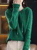 Suéteres femininos outono e inverno 2023 camisola solta com capuz moda engrossada pulôver quente estilo europeu americano topo