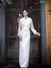Güney Asya Yaz Nepal Bhutan Tibet Giyim Kadınları Beyaz Tibet Elbise Zarif Bola Robe Lhasa Bayanlar Geleneksel Giyim