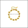 Charm Armband 316L Rostfritt stål Guld Sier Color Chain Armband för kvinnor Klassisk rost Proof Fashion Girl Wrist Jewelry Gift 22072 DHHRC