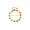 Charm Bracelets 316L Stainless Steel Gold Sier Color Chain Bracelet For Women Classic Rust Proof Fashion Girl Wrist Jewelry Gift 22072 Dhhrc