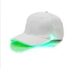 Light Up Baseball Cap Verjaardag LED Hoed voor Mannen Vrouwen Glow Concert Rave Festivals Halloween Rave Party Kostuumaccessoires Wit