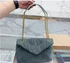 Väska designer handväskor kedja väska kvinnor bomull stiching crossbody handväskor tote plånbok handväska