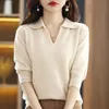 Women's Sweaters Women Knitted All-match Solid Sweaters Autumn Winter Warm Clothing Stylish Sexy Loose Casual Long Sleeve V-Neck Pullovers Tops 230912