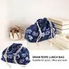 Vaisselle japonaise cordon boîte à déjeuner sac mignon maquillage approvisionnement corde cadeau coton lin travail