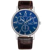 Three Eyes Flat Watch Quartz Classic Fashion Mens WristWatch2134