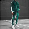 Men's Tracksuits 2023 Spring Autumn Velvet Set Sport Suit Male Velour Thick Hoodies Pants Warm Sweatshirt Sportswear Tracksuit For Men 230914