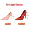 Vrouw fetish 7,5 cm 10,5 cm hoge hakken dame bruiloft bruids pompen scarpins gele lage hakken plus size kleurrijke kwaliteit schoenen 230807