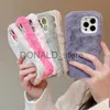 Mobiltelefonfodral Plush Autumn/Winter Phone Case 15 Material Solid Color Lämpliga japanska och skyddande fall J230914