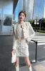 Zweiteiliges Kleid Designer Balm1 neues Herbstset 2023 zweiteilige Damen-Designermode sexy Sets Tweedjacke kurzer Rock-Sets für Outfits