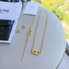 Colar de nariz suíno triunfo francês, feminino, leve, luxuoso, pequeno, dourado, pulseira de latão, joias com corrente