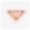 Triangle leather label p Letter Milan is used for clothing Bag Jewelry shoes hats hair accessories hair clips and other accessories DIY versatile and multi-color