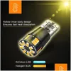 Автомобильное аварийное освещение 10X T10 W5W Led Bb Canbus Error 2825 194 3014 24Smd Аксессуары Габаритная лампа для чтения Желтый Синий Прямая доставка Dhrnk