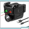 Anderen Tactische Accessoires Anderen Tactische Accessoires 500 Lumen Blauwe Beam Voor Pistool Schokbestendig Rood Groen Laser Zicht Usb Opladena Dhsib