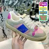 2024 Fashion Vintage Screener Designer Casual Dirty Shoes With Box Classic Leather Web Butter Sneaker Beige White Ebony Green GG''SNEAK XIULCE