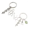 Keychains Memories Keychain For Biology Chemistry Teacher With DNA Pendant Keyring Present Dropship