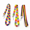 Cell Phone Straps Charms Wholesale 20Pcs Rainbow Color Pattern Cartoon Mobile Lanyard Key Chain Id Card Hang Rope Sling Neck Badge Pen Dh1Fj