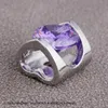 Natürliche Edelstein-Amethyst-Diamant-Halskette, Iced-Out-Anhänger, passende Halsketten, coole Anhänger, Modekette, dauerhafter Schmuck, Halsbandschmuck, Edelsteine, Juwelen