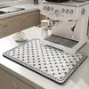 테이블 매트 커피 매트 사각형 제조업체 조리대 에스프레소 머신 접시 건조 패드