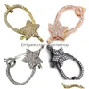 CLASPS HOOKS RIVERSR CZ MICRO PAVE STAR hummer lås Vit rosa gul pistol svart koppar zirkonhalsband armbandskontakt fästelement dhkax