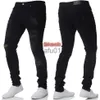 Men's Jeans Men Jeans Ripped Hole Slim Fit Casual Mens Steet Wear Distressed Pencil Pants Black Light Blue Denim Trousers Full Length Pant 2102511 x0914