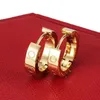 2023 Stil unik stil guld mode kvinnors stud titan stål smycken tillbehör örhängen mångfärgad utsökta enkel kärlek med väska humaniserad design