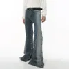 Jeans da uomo NOYMEI Pantaloni stile americano con bottoni a pressione Denim Tendenza con spacco graduale Baggy Moda Gamba larga Streetwear Chic WA2880 230914